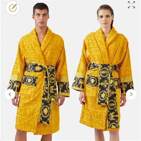 versace print pajamas|Versace sleeping gown.